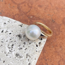 Load image into Gallery viewer, 14KT White Gold + Yellow Gold 12mm Paspaley South Sea Pearl Ring