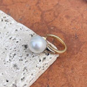 14KT White Gold + Yellow Gold 12mm Paspaley South Sea Pearl Ring