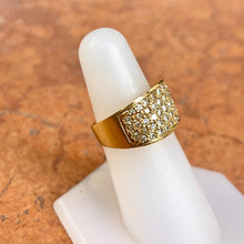 Load image into Gallery viewer, Estate 18KT Yellow Gold 1.40 CT Pave Diamond Cigar Band Ring