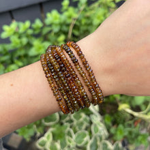 Load image into Gallery viewer, Estate 14KT Yellow Gold Multi-Strand Brown Tourmaline Beaded Bracelet