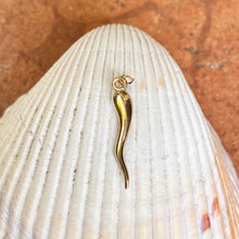 Load image into Gallery viewer, 14KT Yellow Gold-Filled 3D Corno Italian Horn Pendant 25mm
