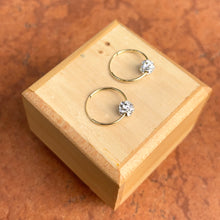 Load image into Gallery viewer, 14KT Yellow Gold Crystal Bead Mini Endless Hoop Earrings