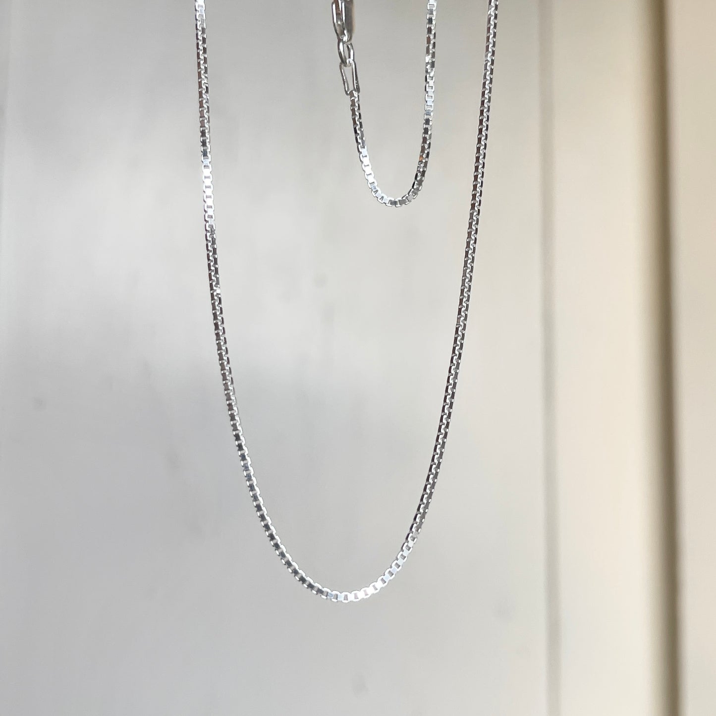Sterling Silver Box Chain Necklace 1.25mm