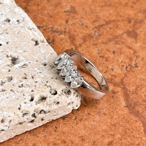 18KT White Gold Estate Marquise Diamond Anniversary Ring