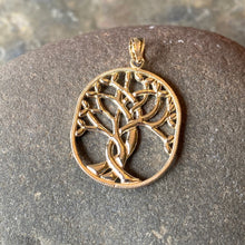 Load image into Gallery viewer, 14KT Yellow Gold Polished Celtic &quot;Tree of Life&quot; Oval Pendant, 14KT Yellow Gold Polished Celtic &quot;Tree of Life&quot; Oval Pendant - Legacy Saint Jewelry
