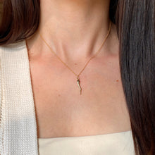 Load image into Gallery viewer, 14KT Yellow Gold-Filled Italian Horn &quot;Corno&quot; Pendant Chain Necklace
