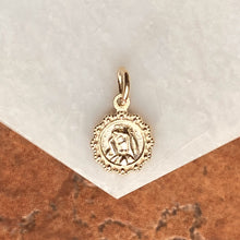 Load image into Gallery viewer, 10KT Yellow Gold Our Lady of Sorrow Mini Medal Pendant Charm, 10KT Yellow Gold Our Lady of Sorrow Mini Medal Pendant Charm - Legacy Saint Jewelry