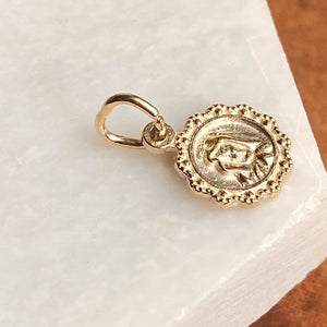 10KT Yellow Gold Our Lady of Sorrow Mini Medal Pendant Charm, 10KT Yellow Gold Our Lady of Sorrow Mini Medal Pendant Charm - Legacy Saint Jewelry
