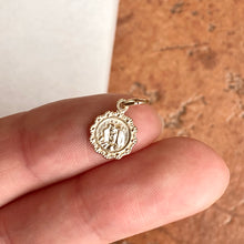 Load image into Gallery viewer, 10KT Yellow Gold Our Lady of Sorrow Mini Medal Pendant Charm, 10KT Yellow Gold Our Lady of Sorrow Mini Medal Pendant Charm - Legacy Saint Jewelry