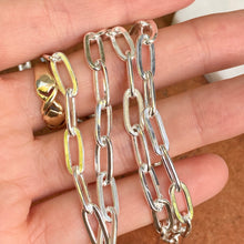 Load image into Gallery viewer, Sterling Silver Polished Open Paper Clip Chain Link Necklace 5.6mm