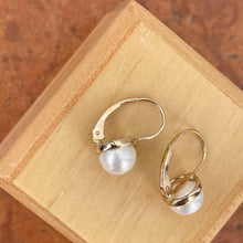 Load image into Gallery viewer, 14KT Yellow Gold + Freshwater White Pearl Drop Earrings - LSJ