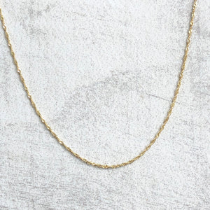 10KT Yellow Gold Diamond-Cut Singapore Chain Necklace 22"/ .8mm, 10KT Yellow Gold Diamond-Cut Singapore Chain Necklace 22"/ .8mm - Legacy Saint Jewelry