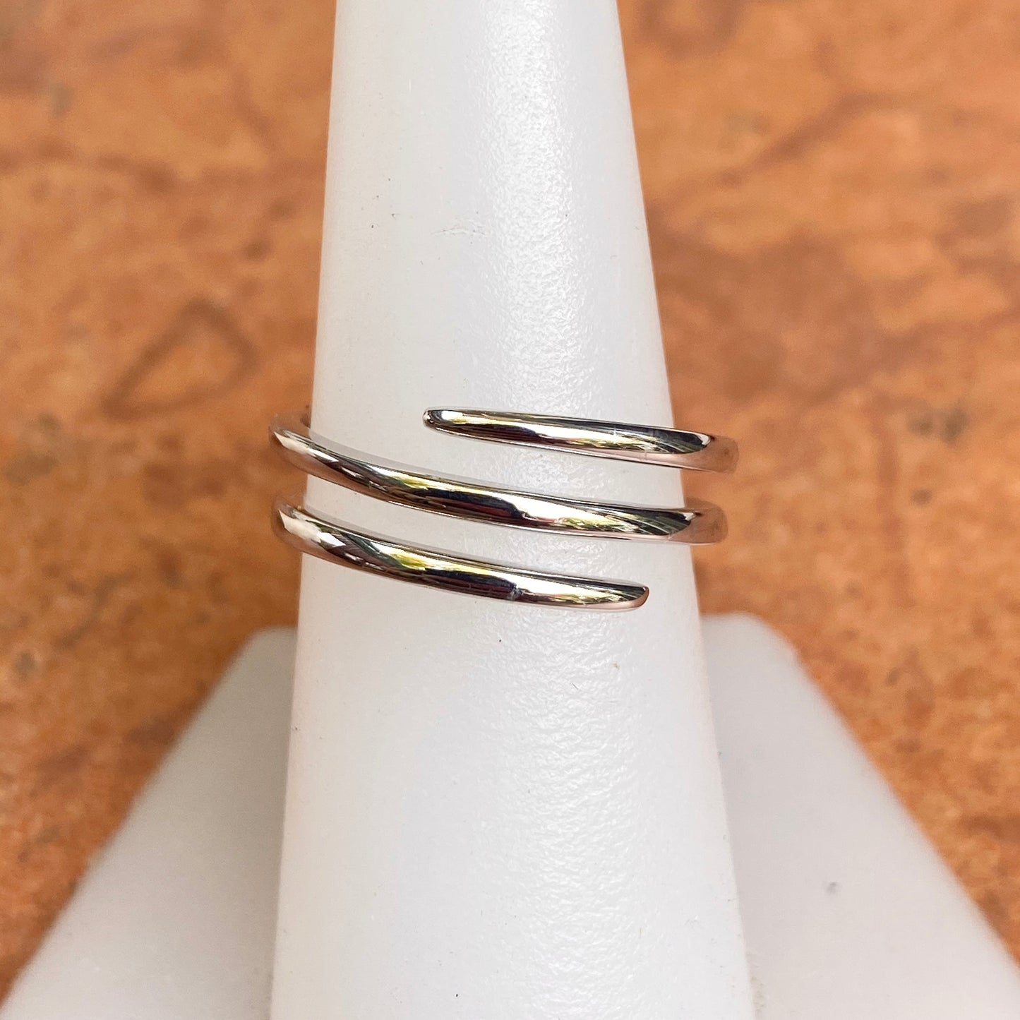 Sterling Silver Polished Bypass Design Ring