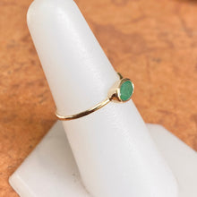 Load image into Gallery viewer, 14KT Yellow Gold Oval Bezel Set .55 CT Emerald Ring
