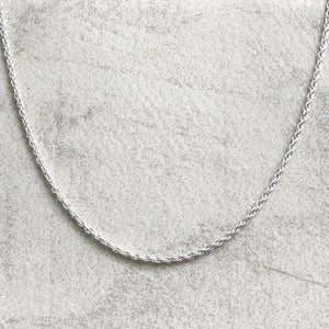 Sterling Silver Loose Rope Chain Necklace 20"/ 1.3mm, Sterling Silver Loose Rope Chain Necklace 20"/ 1.3mm - Legacy Saint Jewelry