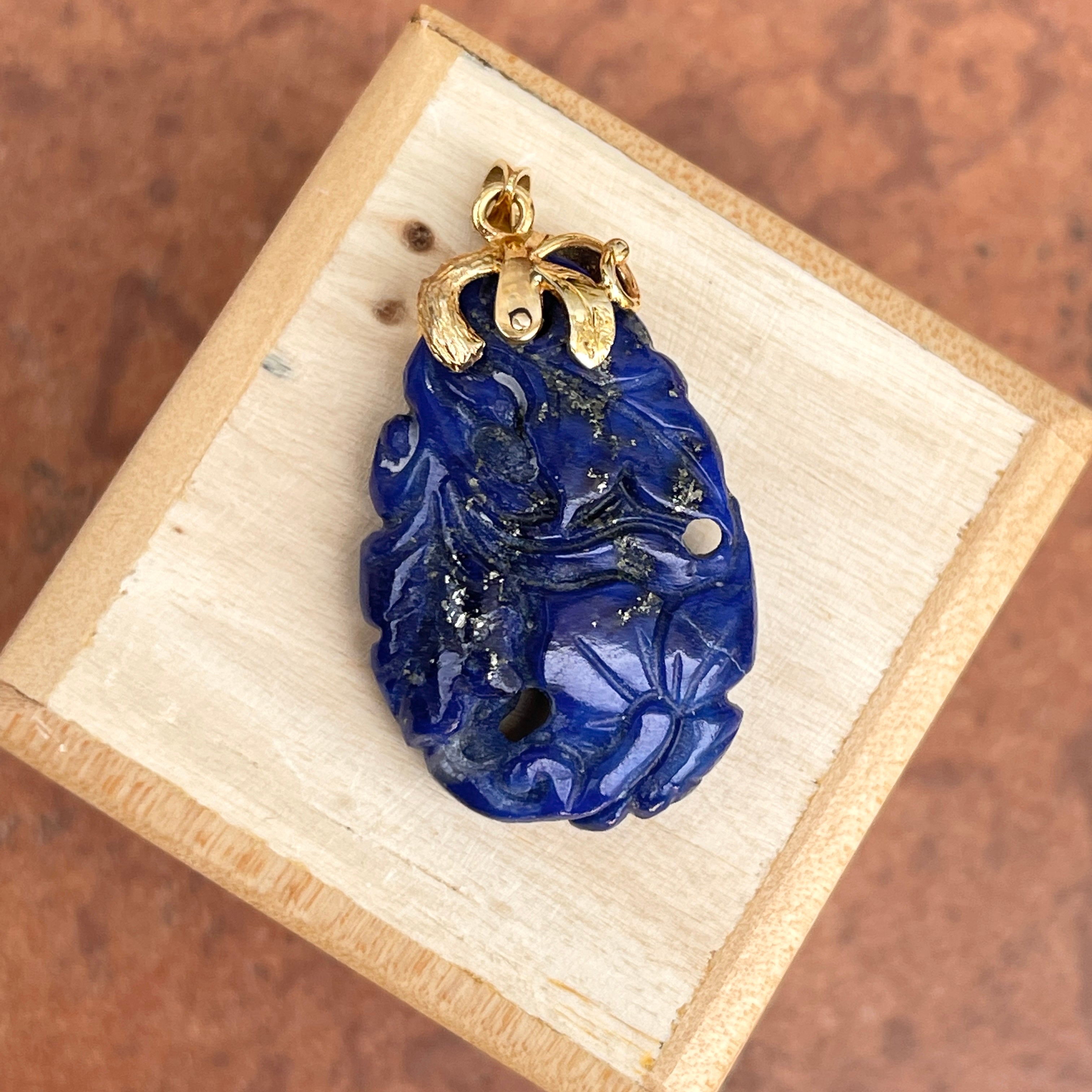 Blue orders Lapis Lazuli Pendant 14KYG