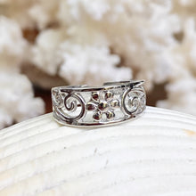 Load image into Gallery viewer, 14KT White Gold Floral Filigree Toe Ring
