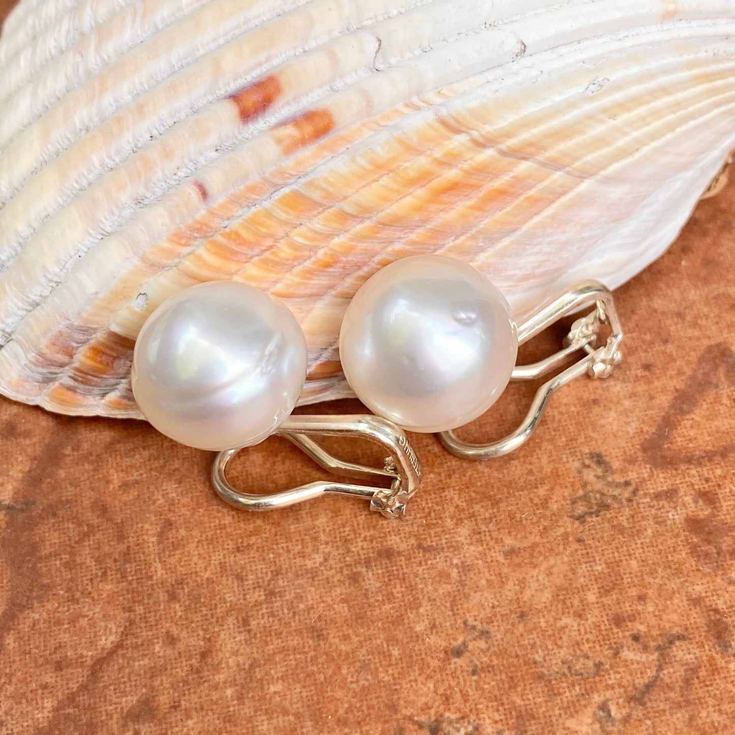 Sterling Silver 11mm Paspaley South Sea Pearl Clip-On Stud Earrings - Legacy Saint Jewelry