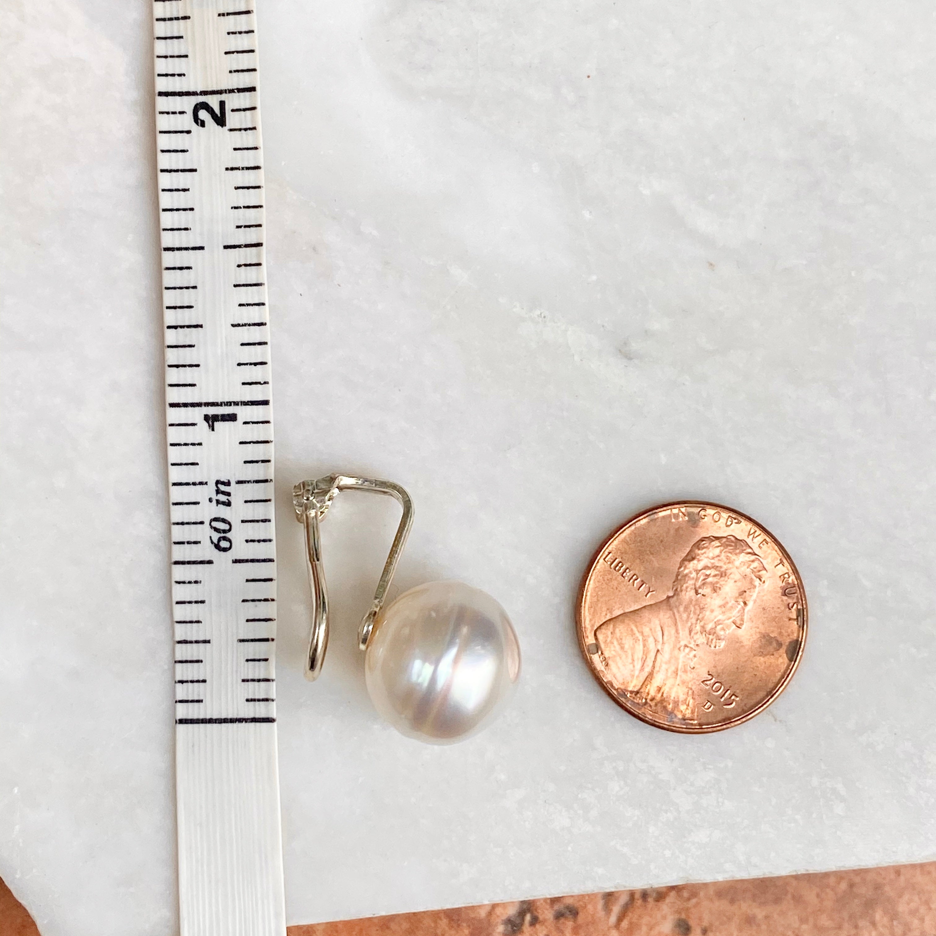 Sterling Silver 11mm Paspaley South Sea Pearl Clip-On Stud