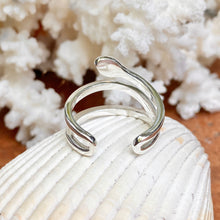 Load image into Gallery viewer, Sterling Silver Polished Snake Bypass Adjustable Ring
