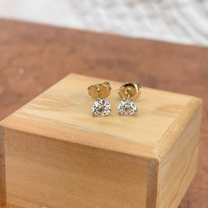 14KT Yellow Gold 1.00 CTW Lab Diamond 3 Prong Stud Earrings