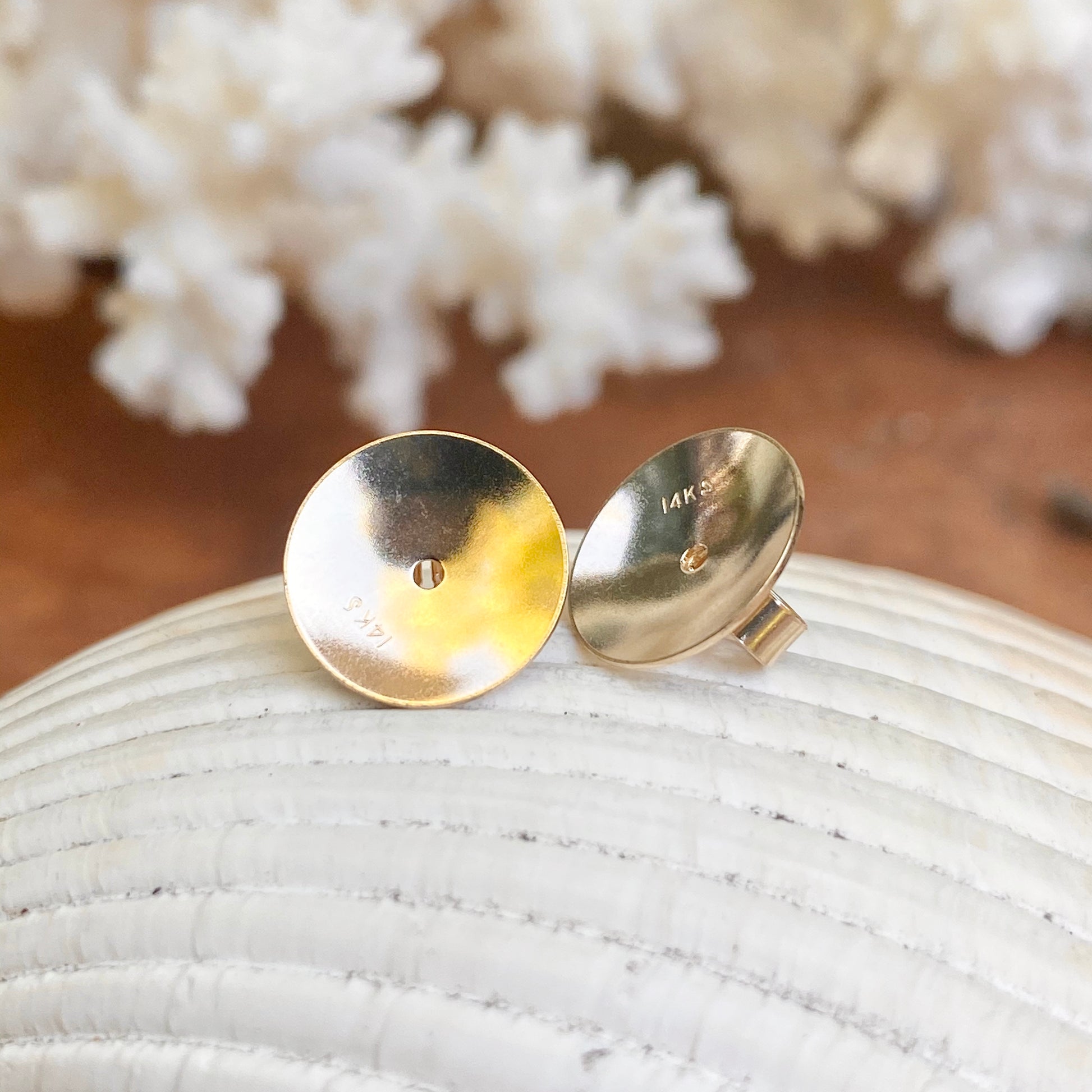 14KT Yellow Gold Heavy Earring Backs 8mm/ 10mm – LSJ