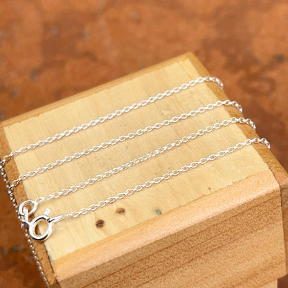 Sterling Silver 1.10mm Rolo Chain Necklace