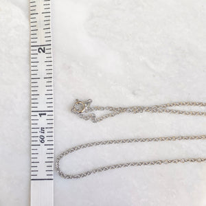 14KT White Gold Polished 1.5mm Cable Chain Necklace
