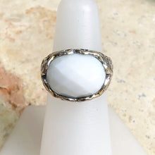 Load image into Gallery viewer, Samuel B 14KT Yellow Gold + Sterling Silver White Agate Ring Size 7, Samuel B 14KT Yellow Gold + Sterling Silver White Agate Ring Size 7 - Legacy Saint Jewelry