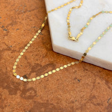 Load image into Gallery viewer, 14KT Yellow Gold Oval 2.2mm Mirror Link Chain Necklace