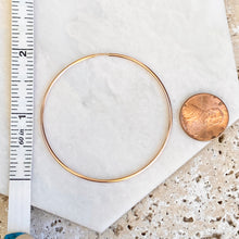 Load image into Gallery viewer, Rose Gold Filled Thin Tube Endless Hoop Earrings 50mm