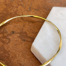 Load image into Gallery viewer, 10KT Yellow Gold Twisted Round Slip On Bangle Bracelet