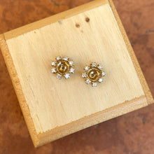 Load image into Gallery viewer, Estate 14KT Yellow Gold Prong Set Diamond Circle Earring Jackets