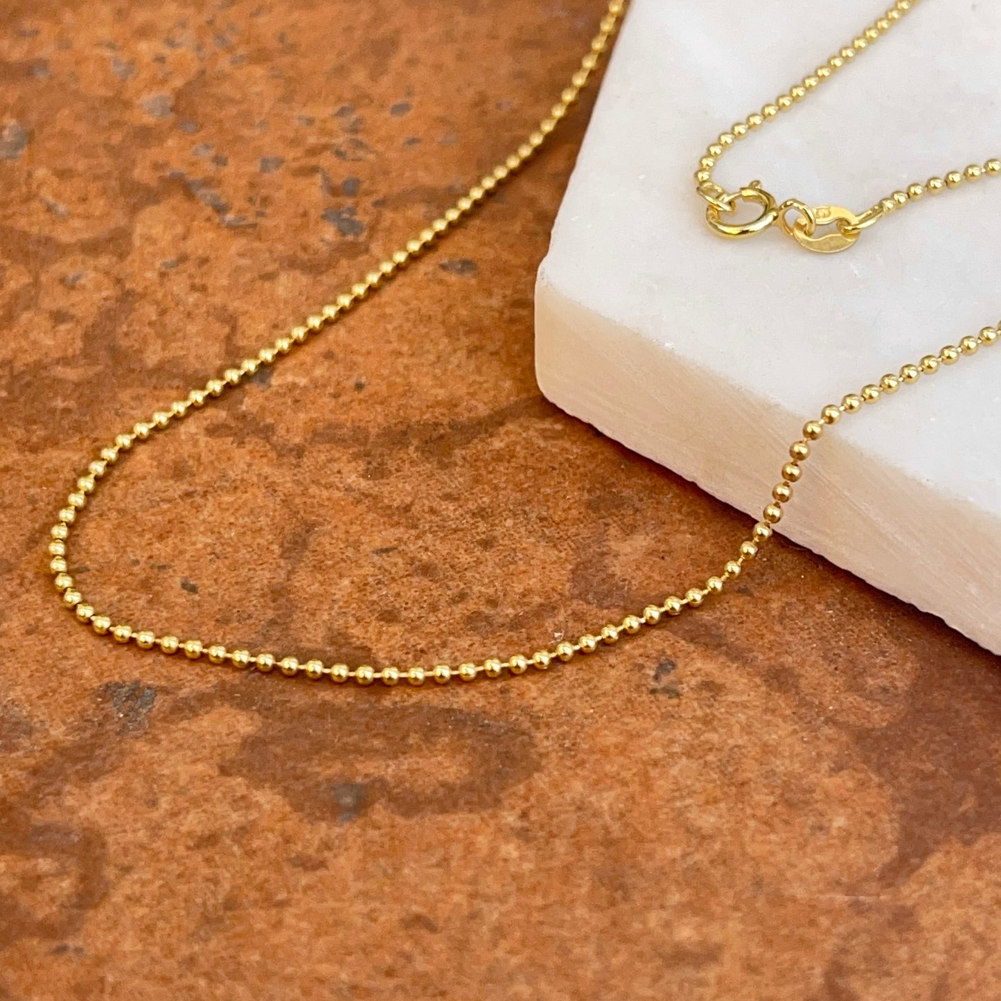 Estate 14KT Yellow Gold .95mm Ball Chain Necklace