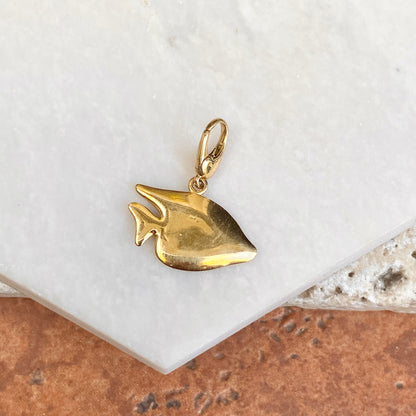 14KT Yellow Gold Diamond Sunfish Enhancer Clip Pendant