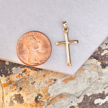 Load image into Gallery viewer, 10KT Yellow Gold Polished Cross Plain Pendant Charm, 10KT Yellow Gold Polished Cross Plain Pendant Charm - Legacy Saint Jewelry