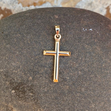 Load image into Gallery viewer, 10KT Yellow Gold Polished Cross Plain Pendant Charm, 10KT Yellow Gold Polished Cross Plain Pendant Charm - Legacy Saint Jewelry