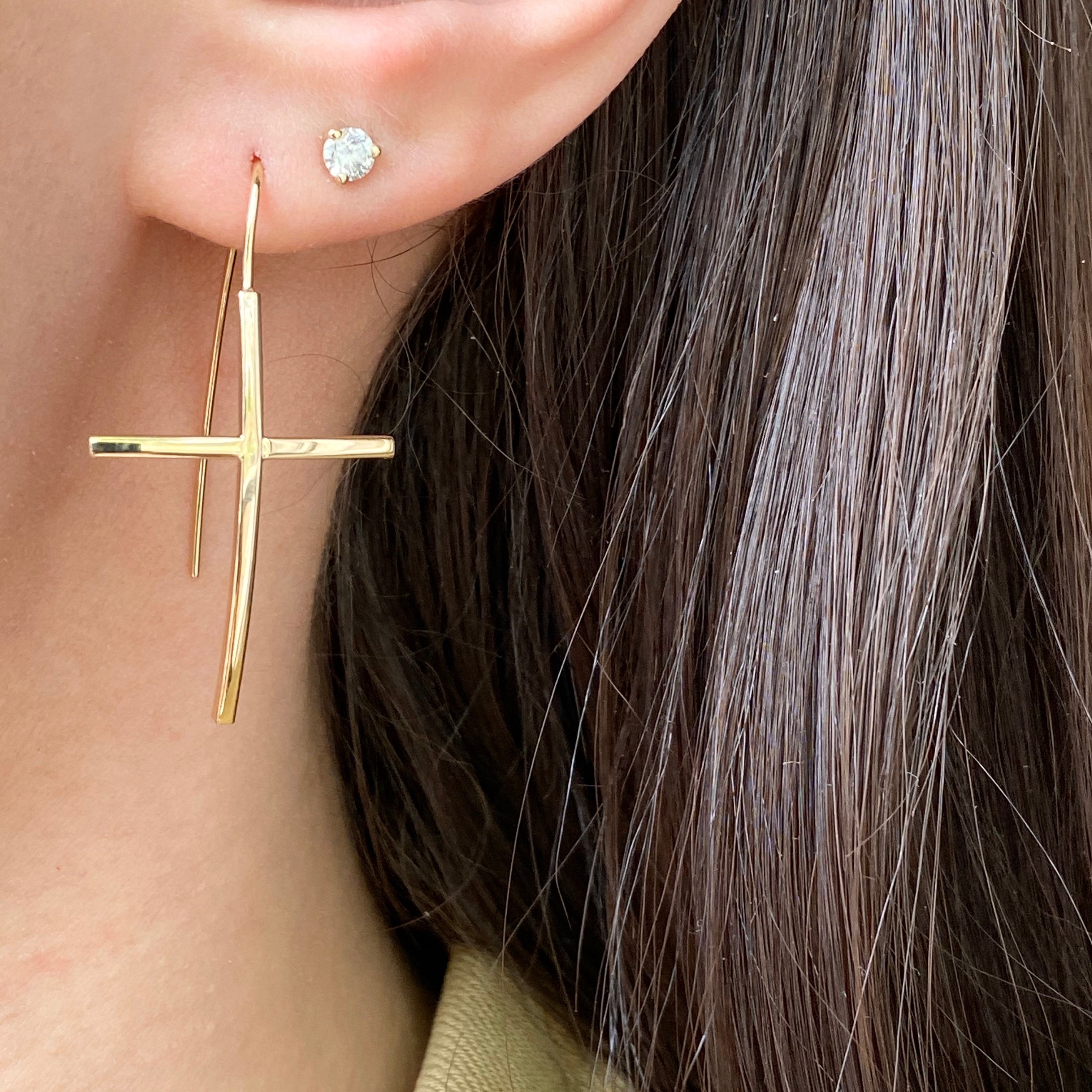 Roma Cross Earrings | FrasierSterling