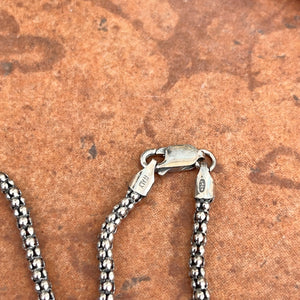 Sterling Silver + 14KT Yellow Gold Smokey Quartz + Diamond Pendant Chain Necklace