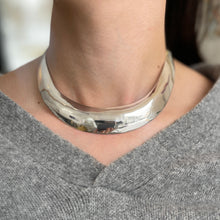 Load image into Gallery viewer, Sterling Silver Wide 19mm Oval Statement Collar Necklace
