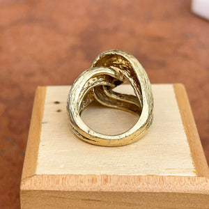 Estate 14KT Yellow Gold Textured Knot Cigar Band Ring