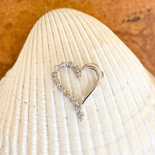 Load image into Gallery viewer, Estate 10KT White Gold .35 CT Diamond Heart Pendant Slide