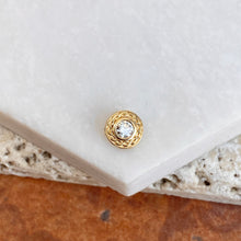 Load image into Gallery viewer, 14KT Yellow Gold Detailed Bezel Set .10 CT Diamond Pendant Slide