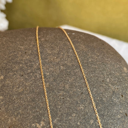10KT Yellow Gold Diamond-Cut Cable Chain Necklace .60mm, 10KT Yellow Gold Diamond-Cut Cable Chain Necklace .60mm - Legacy Saint Jewelry