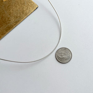 Sterling Silver Thin Oval Collar Necklace