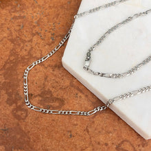Load image into Gallery viewer, Sterling Silver 2.28mm Figaro Chain Link Necklace