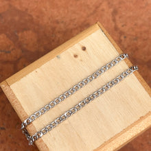 Load image into Gallery viewer, 14KT White Gold Semi-Solid 2.5mm Curb Chain Necklace