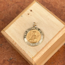 Load image into Gallery viewer, 14KT Yellow Gold St Elizabeth Seton Round Medal Pendant 18mm