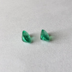 Colombian Oval Loose Emerald Pair 1.42 CT, Colombian Oval Loose Emerald Pair 1.42 CT - Legacy Saint Jewelry