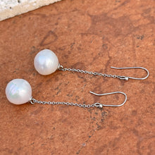 Load image into Gallery viewer, Sterling Silver 12mm Paspaley South Sea Pearl Chain Hook Earrings - LSJ